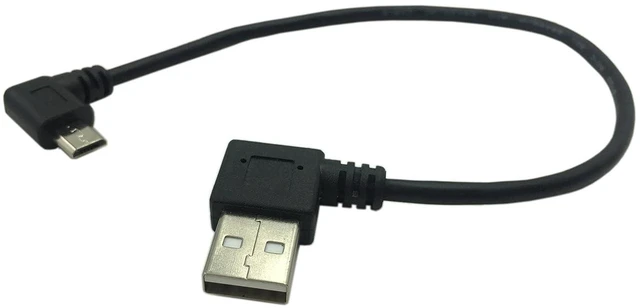 Alt view image 5 of 6 - AJMRTC 9 Inch Micro USB Cable Combo, Left & Right 90 Degree Angled Micro USB 5Pin Male to USB 2.0 Male Cord, Short Micro USB 2.0 Data Charging Cable for Android Phones, Dash Cam, GPS Devices