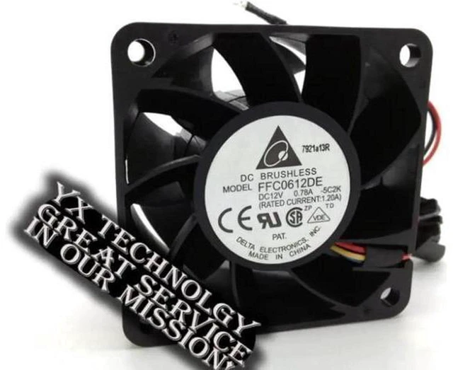 Main image of AJMRTC FFC0612DE 6038 Server Chassis Cooling Fan, 60x60x38mm 6CM DC 12V 0.78A 4-Pin PWM Thermostatic High Speed Axial Fan, Server Case Cooling Fan with Tachometer Speed Detection