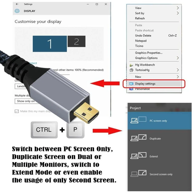 Alt view image 2 of 7 - AJMRTC HDMI 2.0 Cable, HDMI Male to Micro HDMI Male 4K@60Hz Ultra High Speed Cord, Gold-Plated Nylon Braided HDMI Wire, 0.98FT / 0.3M Short Cable for Camera, TV, Monitor, Computer Audio Video Connecti