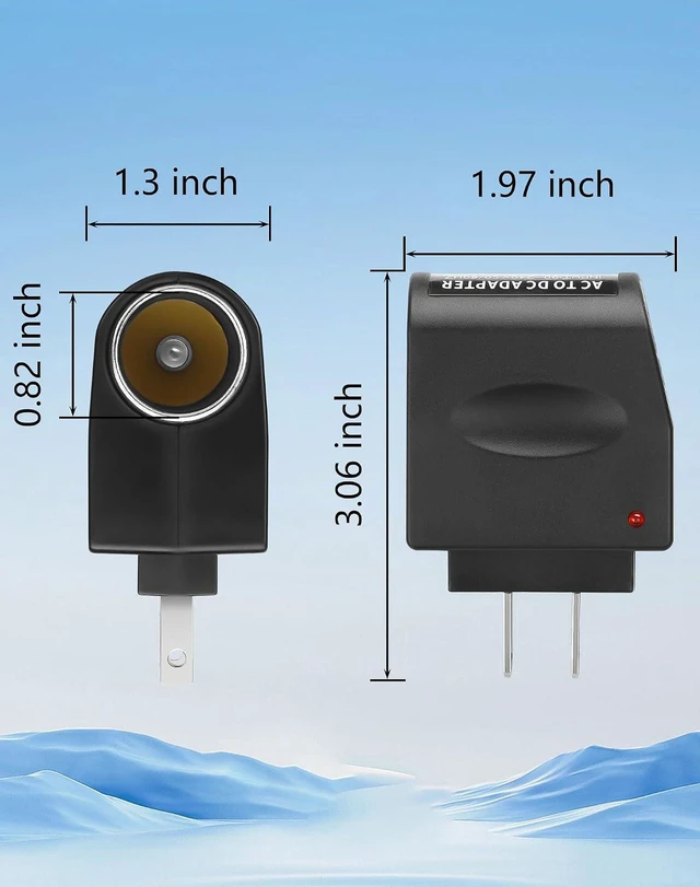 Alt view image 6 of 6 - AJMRTC AC to DC 12V 18W Cigarette Lighter Adapter, 100-240V Wall Plug Power Converter, AC 110V 220V to 12 Volt Car Cigarette Lighter Socket for Car Charger, LED Strip, Portable Refrigerator, Air Pump