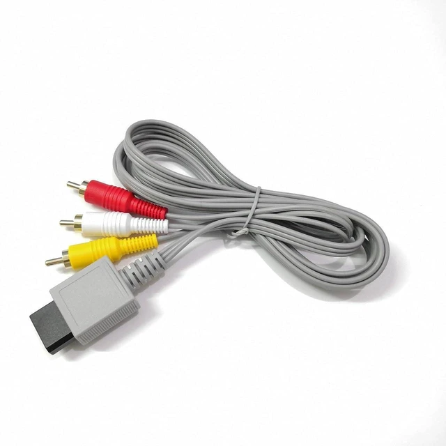 Alt view image 2 of 6 - AJMRTC AV Cable for Nintendo Wii and Wii U, 1.8M / 6FT Audio Video RCA Composite Cord, Wii AV Multi Out Cable, Connect Wii Wii U Console to TV with Red White Yellow RCA Ports, Replacement AV Cable for