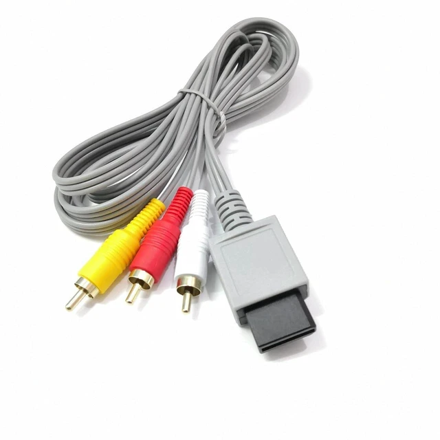 Alt view image 6 of 6 - AJMRTC AV Cable for Nintendo Wii and Wii U, 1.8M / 6FT Audio Video RCA Composite Cord, Wii AV Multi Out Cable, Connect Wii Wii U Console to TV with Red White Yellow RCA Ports, Replacement AV Cable for