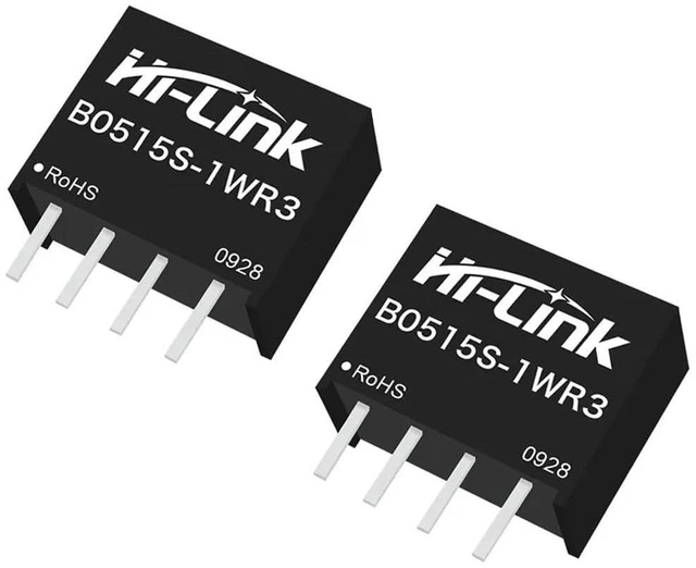 Main image of AJMRTC B0515S-1WR3 DC-DC Isolation Power Module, 1W 42mA, 1500VDC Isolation, Sustainable Short-Circuit Protection, 2Pcs, 5V Input to 15V Output Isolated Power Converter for Industrial Circuit Board