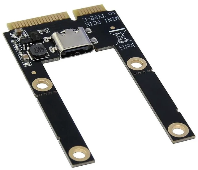 Alt view image 2 of 7 - AJMRTC Mini PCI-E to TF Card & USB-C Adapter Card, Mini PCI Express to USB-C Reader Card, Half Height & Full Height Compatible, Laptop Mini PCIe Expansion Card with TF Card Reader Function for Noteboo