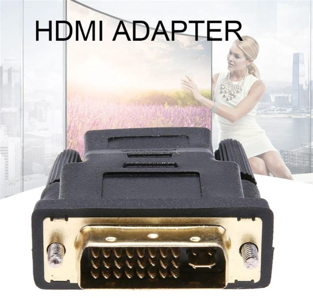 Alt view image 2 of 5 - AJMRTC HDMI to DVI Adapter, DVI Male to HDMI Female Gold Plated Bidirectional Video Converter, Support 1080P Resolution, Compact Connector for TV, Monitor, Computer, Desktop & Laptop Display Connectio