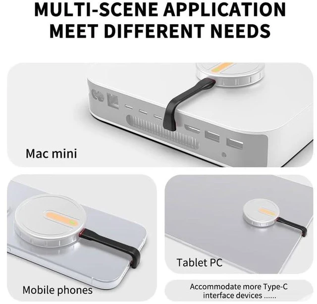 Alt view image 2 of 7 - AJMRTC JY-CC 90 Degree USB C to USB C Cable, 40G/20G High Speed Data Transfer Cord, PD 240W Fast Charging & 8K Video Output, White 18mm Right Angle USB-C Cable for Laptop, Tablet & USB-C Devices