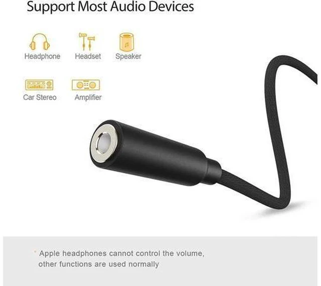 Alt view image 5 of 7 - AJMRTC USB C to 3.5mm Headphone Jack Adapter, Type-C to 3.5mm Audio Converter Cable, HiFi Sound Type C Aux Dongle for Headphones, Earphones, Speaker, Compatible with USB-C Smartphones, Laptops & Table
