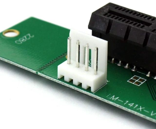 Alt view image 3 of 7 - AJMRTC LM-141X-V1.0 M.2 Key-M NGFF to PCI-E 4X Adapter Card, M2 to PCIe X4 Converter, M.2 NVMe SSD PCIe Adapter Card for Desktop PC, Expand M.2 SSD Storage on Motherboard PCIe Slot