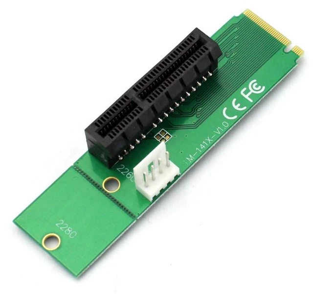 Alt view image 2 of 7 - AJMRTC LM-141X-V1.0 M.2 Key-M NGFF to PCI-E 4X Adapter Card, M2 to PCIe X4 Converter, M.2 NVMe SSD PCIe Adapter Card for Desktop PC, Expand M.2 SSD Storage on Motherboard PCIe Slot