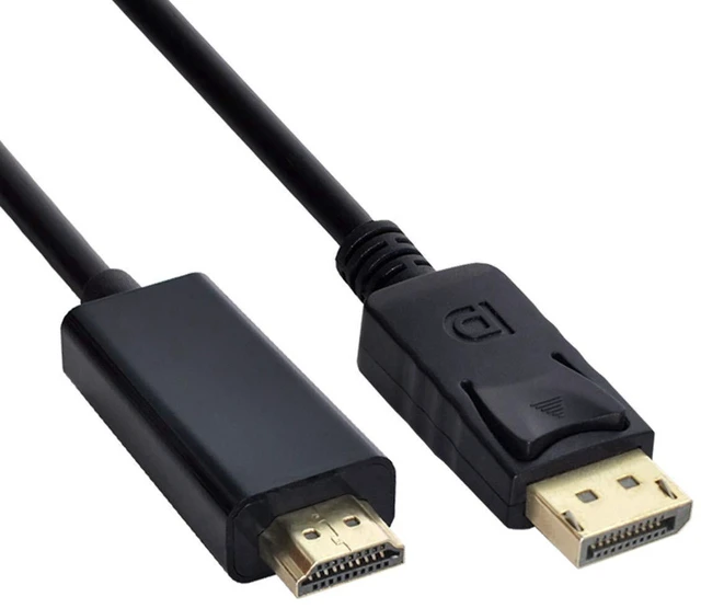 Alt view image 5 of 6 - AJMRTC 6ft DisplayPort to HDMI Cable, Gold-Plated DP Male to HDMI Male Uni-Directional Converter Cord, Supports 1080P & 1920x1200 Resolution, DP to HDMI Display Cable for Monitor, TV, Desktop & Laptop