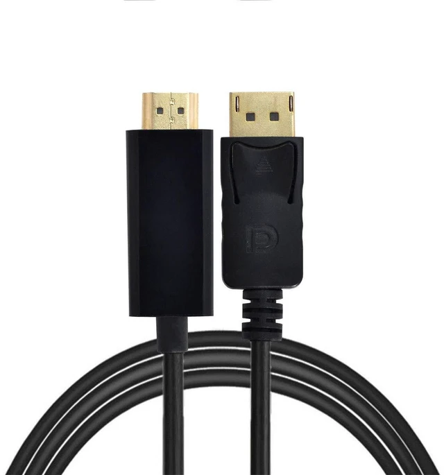 Alt view image 2 of 6 - AJMRTC 6ft DisplayPort to HDMI Cable, Gold-Plated DP Male to HDMI Male Uni-Directional Converter Cord, Supports 1080P & 1920x1200 Resolution, DP to HDMI Display Cable for Monitor, TV, Desktop & Laptop