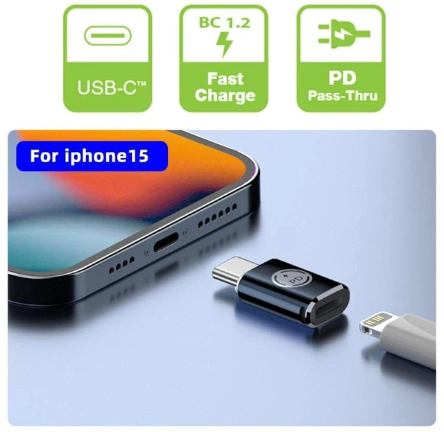 Alt view image 4 of 7 - AJMRTC USB C to 8P Converter, PD 27W Fast Charging & 480Mbps Data Sync Adapter, USB Type-C to 8Pin Connector Compatible with Mobile Phones, Android Smartphones and Tablets