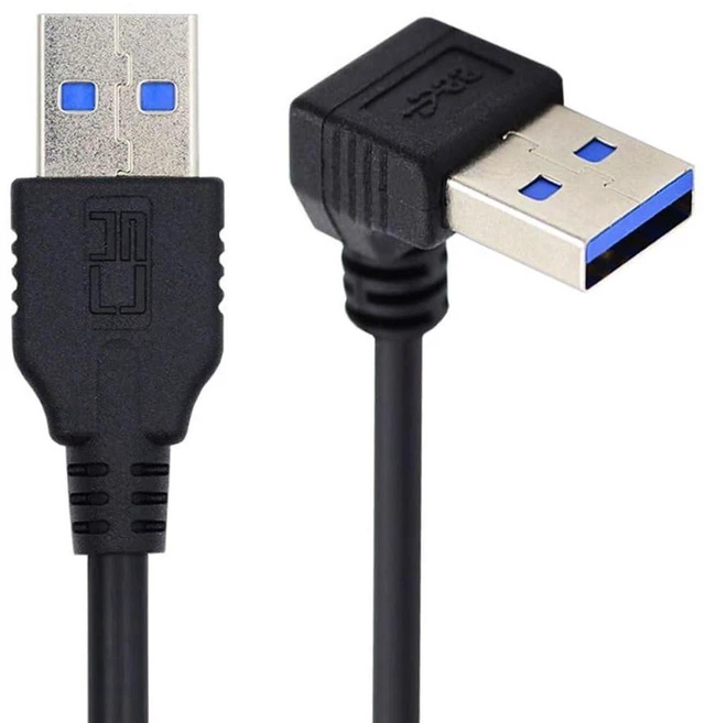Alt view image 4 of 6 - AJMRTC USB 3.0 Type A 90 Degree Up Angled Extension Cable 40cm, Male to Female Right Angle USB3.0 Cord, 5Gbps High Speed Data Transfer for PC, Hard Drive, USB Flash Drive and Peripherals