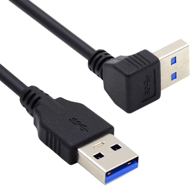 Alt view image 3 of 6 - AJMRTC USB 3.0 Type A 90 Degree Up Angled Extension Cable 40cm, Male to Female Right Angle USB3.0 Cord, 5Gbps High Speed Data Transfer for PC, Hard Drive, USB Flash Drive and Peripherals