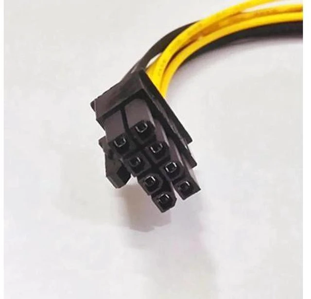 Alt view image 4 of 5 - AJMRTC 18cm 8Pin PCIe to Dual 4Pin Y-Shape Video Card Power Cable, PCI Express 8Pin Male to Dual 4Pin Molex GPU Power Adapter Cord for Graphics Card, Desktop PC Power Supply