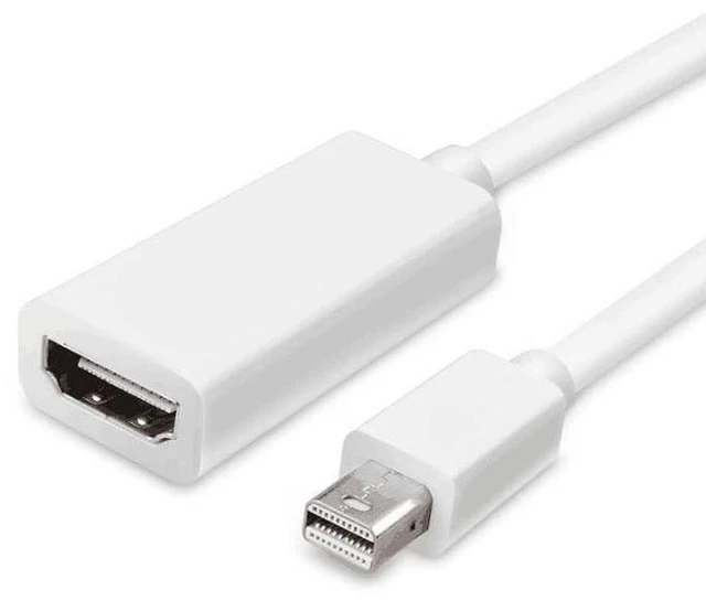 Alt view image 3 of 6 - AJMRTC Mini DisplayPort to HDMI Adapter, 4K Video Converter Mini DP to HDMI Cable, Compatible with Laptop, MacBook, Monitor, Projector, HDTV for Video and Audio Transmission