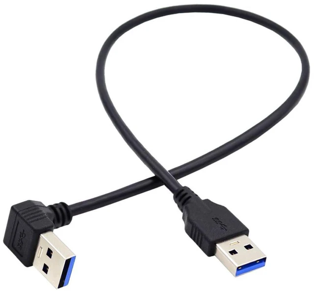 Main image of AJMRTC USB 3.0 Type A 90 Degree Down Angled Extension Cable 40cm, Male to Female Downward Right Angle USB3.0 Cord, 5Gbps Data Transfer for PC, External Hard Drive, Flash Drive & USB Peripherals