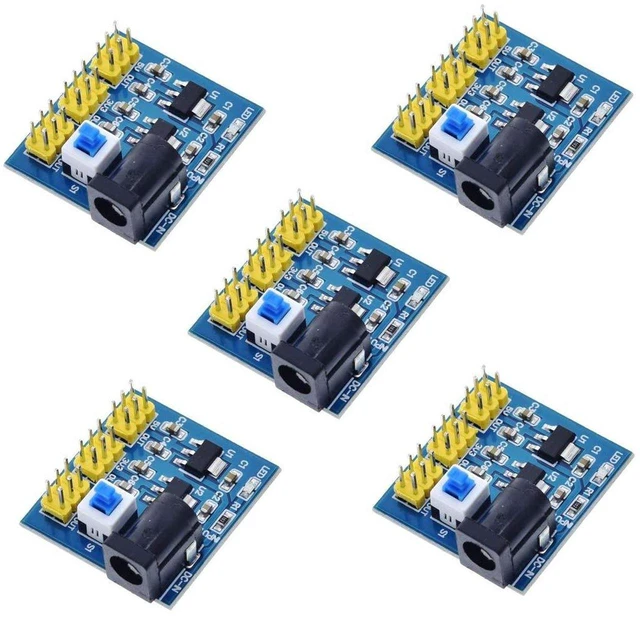 Main image of AJMRTC 5Pcs DC-DC Step Down Power Module 12V to 3.3V & 5V, Multi Output Voltage Converter Board, Dual 3.3V 5V Power Supply Regulator for DIY Electronic Circuit Projects