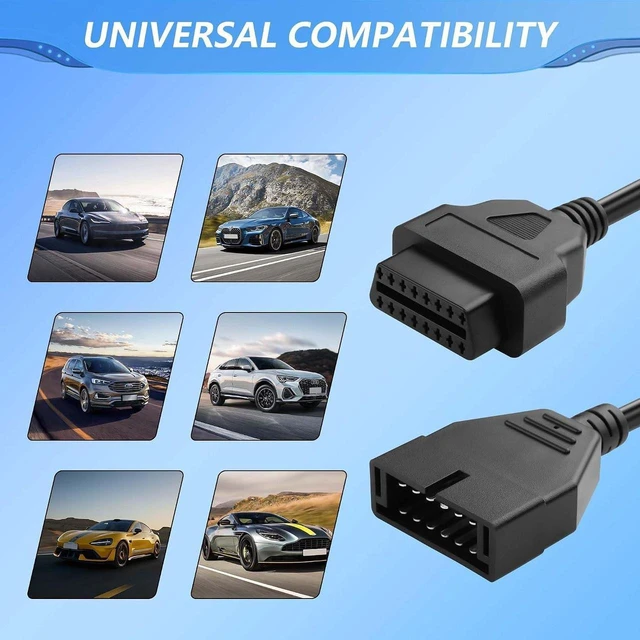 Alt view image 5 of 7 - AJMRTC GM OBD1 to OBD2 Adapter Cable, 12 Pin OBD1 Male to 16 Pin OBD2 Female Diagnostic Scanner Cord for GM Vehicle Code Reader