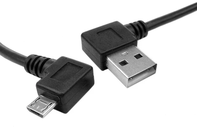 Alt view image 5 of 6 - AJMRTC USB 2.0 to Micro USB 5Pin Right Angled Extension Cable, 90 Degree Micro USB Male to USB A Female 20cm Data & Charging Cord for Camera, GPS, Old Android Devices
