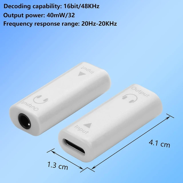 Alt view image 2 of 6 - AJMRTC 2 PCS USB C to 3.5mm Headphone Jack Adapter, Type C Female Input to AUX Female Output Audio Converter, Type-C to 3.5mm Aux Female Dongle for Headphones, Speakers, Type C Audio Devices