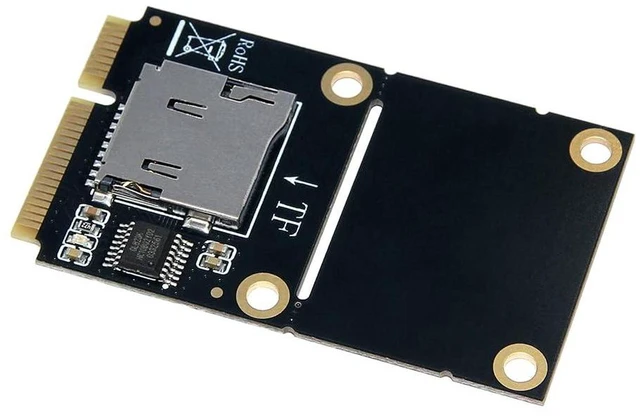 Alt view image 7 of 7 - AJMRTC Mini PCI-E to Single TF & USB-C Adapter Card, Laptop Card Reader, Supports Half-Height & Full-Height Installation, Mini PCI Express to TF Memory Card Reader for Notebook Upgrade