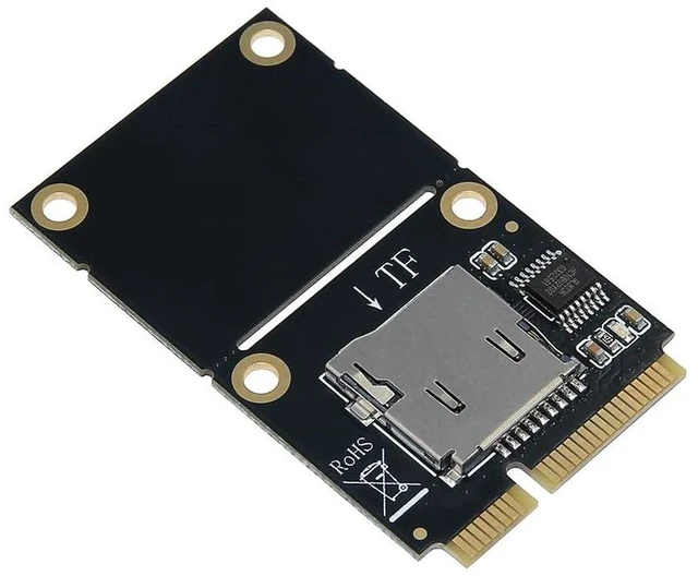 Alt view image 3 of 7 - AJMRTC Mini PCI-E to Single TF & USB-C Adapter Card, Laptop Card Reader, Supports Half-Height & Full-Height Installation, Mini PCI Express to TF Memory Card Reader for Notebook Upgrade