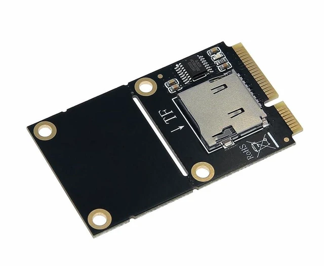 Alt view image 4 of 7 - AJMRTC Mini PCI-E to Single TF & USB-C Adapter Card, Laptop Card Reader, Supports Half-Height & Full-Height Installation, Mini PCI Express to TF Memory Card Reader for Notebook Upgrade