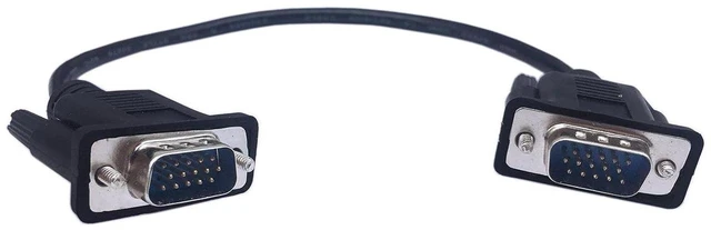 Main image of AJMRTC 1FT VGA SVGA 15 Pin HD15 Male to Male Video Monitor Cable, HD15 Pin VGA Cord for PC, Laptop, Projector, CRT Monitor, Display Screen Analog Video Connection