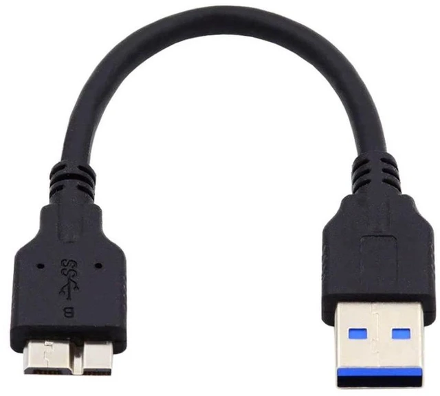 Alt view image 4 of 7 - AJMRTC 2 Pack USB 3.0 & USB C Male to Micro B Male Cable, 15cm Dual Interface Micro USB 3.0 Cord, USB-A 3.0 Type C to Micro B Data Charging Cable for Portable External Hard Drive, HDD SSD Disk