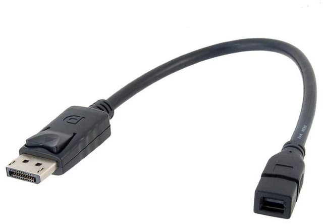 Alt view image 2 of 4 - AJMRTC DP DisplayPort Male to Mini DP Female Cable, 4K@60Hz DisplayPort to Mini DP Converter Cord, Standard DP Male to Mini DP Female Adapter Cable for Monitor, HDTV, Projector, Graphics Card Video