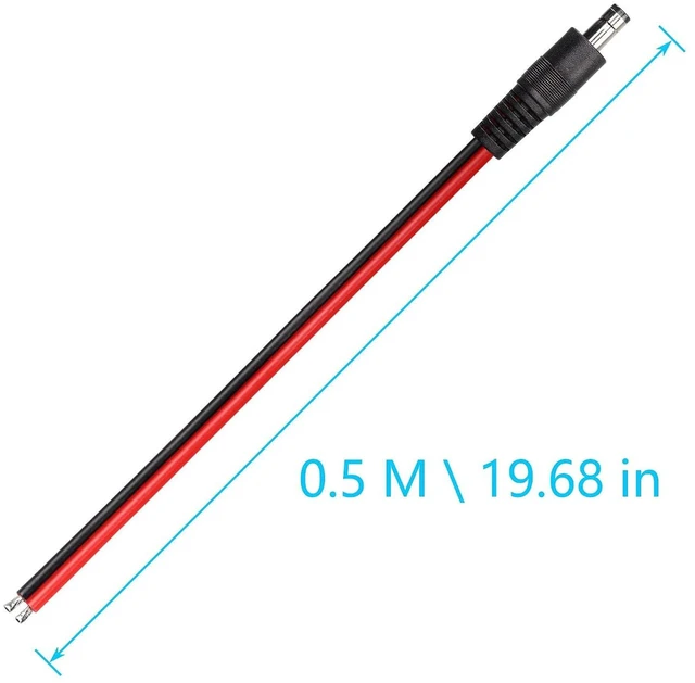 Alt view image 5 of 5 - AJMRTC DC5521 Power Pigtails Cable, 1.64FT 14AWG 5.5mm x 2.1mm DC Male to Bare Open Wire Power Cord, Heavy Gauge DC 5521 Pigtail Cable for LED Strip, CCTV Camera, Router, Portable Power Supply DIY
