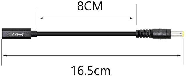 Alt view image 5 of 7 - AJMRTC 15cm 65W PD USB Type C Female to DC 7.9mm x 5.5mm Male Power Charging Cable, USB-C PD Input to DC7955 Power Cord, PD Trigger Charger Cable for Old Laptop, Router, CCTV, Portable DC Equipment