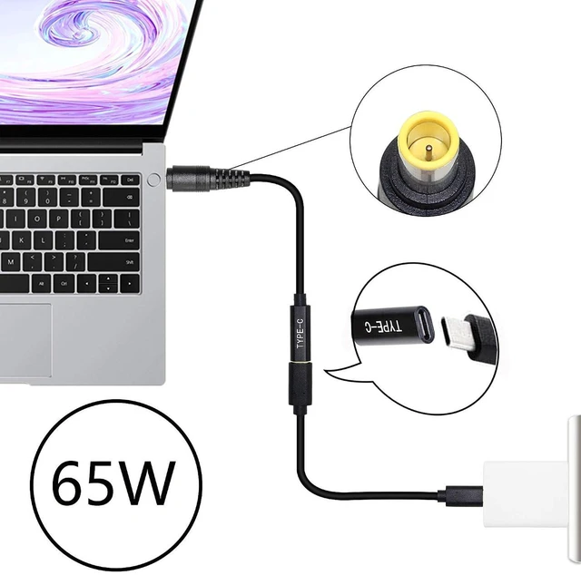 Alt view image 4 of 7 - AJMRTC 15cm 65W PD USB Type C Female to DC 7.9mm x 5.5mm Male Power Charging Cable, USB-C PD Input to DC7955 Power Cord, PD Trigger Charger Cable for Old Laptop, Router, CCTV, Portable DC Equipment