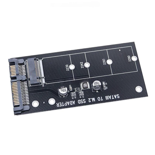 Main image of AJMRTC M.2 SSD to SATA3.0 Adapter Card, NGFF M.2 to SATA Serial Port Converter Board, Supports M.2 NGFF 2230 2242 2260 2280mm SATA SSD, 1Piece for Desktop PC Motherboard Storage Expansion