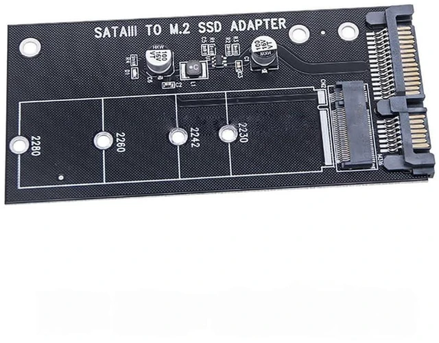 Alt view image 4 of 6 - AJMRTC M.2 SSD to SATA3.0 Adapter Card, NGFF M.2 to SATA Serial Port Converter Board, Supports M.2 NGFF 2230 2242 2260 2280mm SATA SSD, 1Piece for Desktop PC Motherboard Storage Expansion