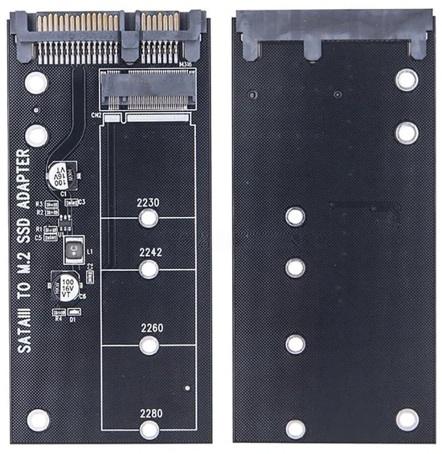 Alt view image 5 of 6 - AJMRTC M.2 SSD to SATA3.0 Adapter Card, NGFF M.2 to SATA Serial Port Converter Board, Supports M.2 NGFF 2230 2242 2260 2280mm SATA SSD, 1Piece for Desktop PC Motherboard Storage Expansion