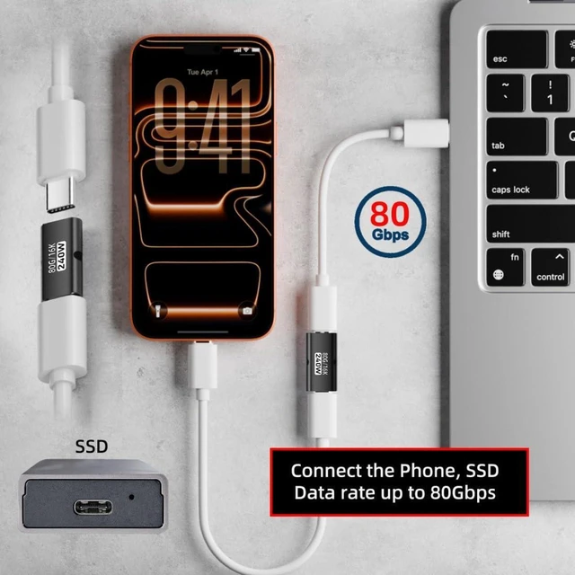 Alt view image 7 of 7 - AJMRTC 5 Pack USB C Coupler, USB Type C Female to Female Extension Adapter, Supports 80Gbps Data Transfer, PD 240W Fast Charging & 16K@60Hz Video, USB4 Thunderbolt 4/3 Inline Connector for Laptop