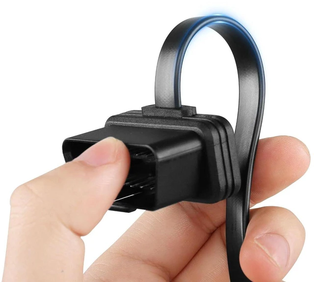 Alt view image 5 of 5 - AJMRTC 1FT 0.3M OBD2 Right Angle 16Pin Male to Female Extension Cable, OBDII 16 Pin Right Angle Connector Adapter, OBD 2 Diagnostic Extender Cord for OBDII Scanner Code Reader