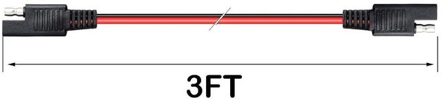 Alt view image 3 of 7 - AJMRTC 3ft 14AWG SAE to SAE 2 Pin Quick Disconnect Power Extension Cable, Heavy Duty SAE 2Pin Male Female DC Power Cord for Automotive Motorcycle ATV UTV RV Solar Panel Battery Charger