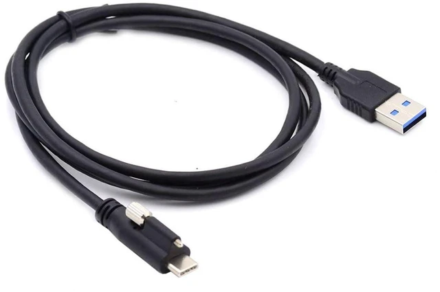 Alt view image 4 of 6 - AJMRTC USB 3.0 to USB C Locking Connector Data Cable with Panel Mount Screw, 2.0M USB3.0 Type-C Lockable Cord for Industrial Camera, Machine Vision, Scanner, Industrial Equipment Data Transmission