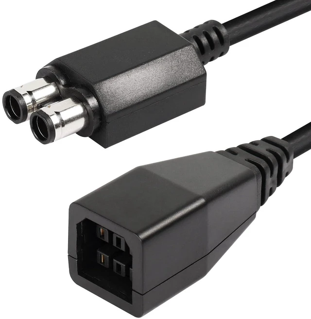 Alt view image 6 of 6 - AJMRTC 0.5ft Power Conversion Cable, Xbox 360 to Xbox 360 Slim Power Supply Adapter Cord, Old Xbox360 Power Brick to Slim Console Converter Cable for Xbox 360 Slim Power Connection Replacement