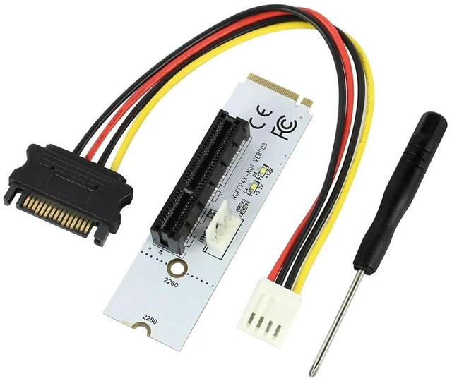 Main image of AJMRTC NGFF M.2 to PCI-e 4X 1X Slot Riser Card, M Key M2 2260 2280 SSD to PCIE Adapter Converter, M.2 NGFF Port to PCI Express Multiplier Card for BTC Miner, Mining Rig, Desktop PC Expansion