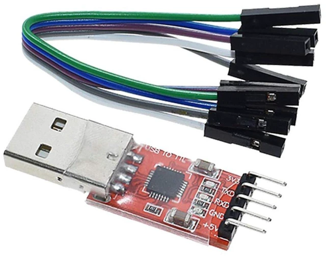 Main image of AJMRTC CP2102 USB 2.0 to TTL Serial Converter Adapter Module, USB to TTL Download Module, UART Serial Port Communication Board for Arduino, MCU Debugging, Serial Download, Electronic DIY Project