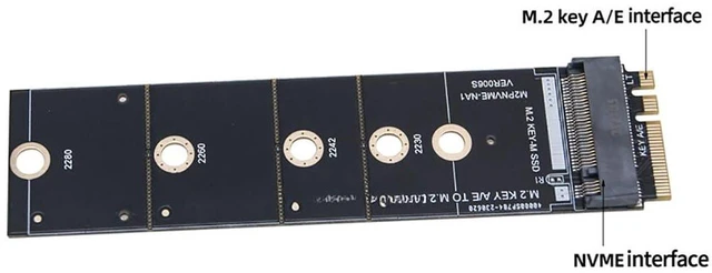 Alt view image 3 of 5 - AJMRTC M.2 Key A/E to NVMe M.2 SSD Expansion Adapter Card, WiFi A/E Key Interface to M2 NVMe SSD Converter, Use M.2 A&E Key Slot for NVMe SSD Storage Expansion on Desktop & Laptop Motherboard