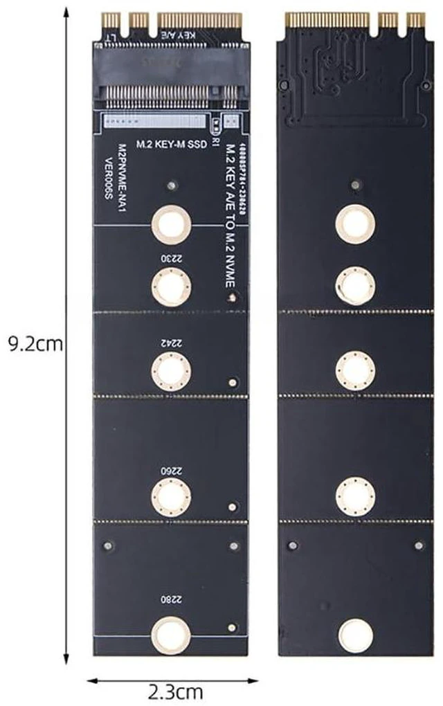 Alt view image 5 of 5 - AJMRTC M.2 Key A/E to NVMe M.2 SSD Expansion Adapter Card, WiFi A/E Key Interface to M2 NVMe SSD Converter, Use M.2 A&E Key Slot for NVMe SSD Storage Expansion on Desktop & Laptop Motherboard
