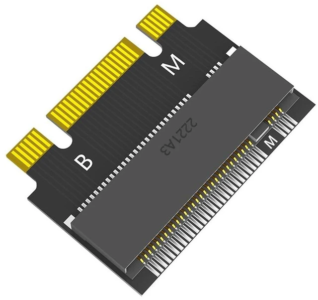 Main image of AJMRTC M.2 NVME M-Key B+M 2230 to 2242 SATA-Bus SSD Extension Adapter Card, 2230 to 2242 SSD Converter Compatible with ThinkPad X270 X280 T470 T480 L480 T580 Series Laptops