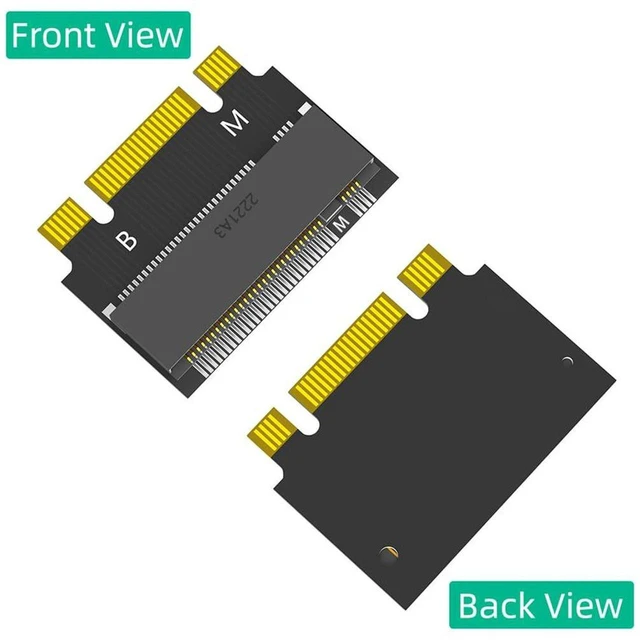 Alt view image 4 of 7 - AJMRTC M.2 NVME M-Key B+M 2230 to 2242 SATA-Bus SSD Extension Adapter Card, 2230 to 2242 SSD Converter Compatible with ThinkPad X270 X280 T470 T480 L480 T580 Series Laptops