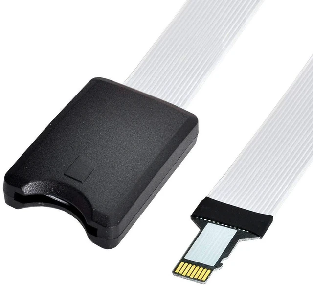 Alt view image 2 of 6 - AJMRTC Micro-SD TF Male to SD Female Extension Soft Flat FPC Cable Extender 25cm, TF Memory Card Flexible Flat Ribbon Cord, Micro SD to SD Card Reader Extension Cable for Camera, GPS, Raspberry Pi