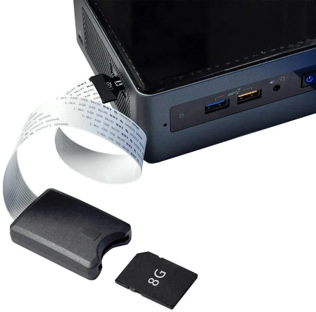 Alt view image 4 of 6 - AJMRTC Micro-SD TF Male to SD Female Extension Soft Flat FPC Cable Extender 25cm, TF Memory Card Flexible Flat Ribbon Cord, Micro SD to SD Card Reader Extension Cable for Camera, GPS, Raspberry Pi